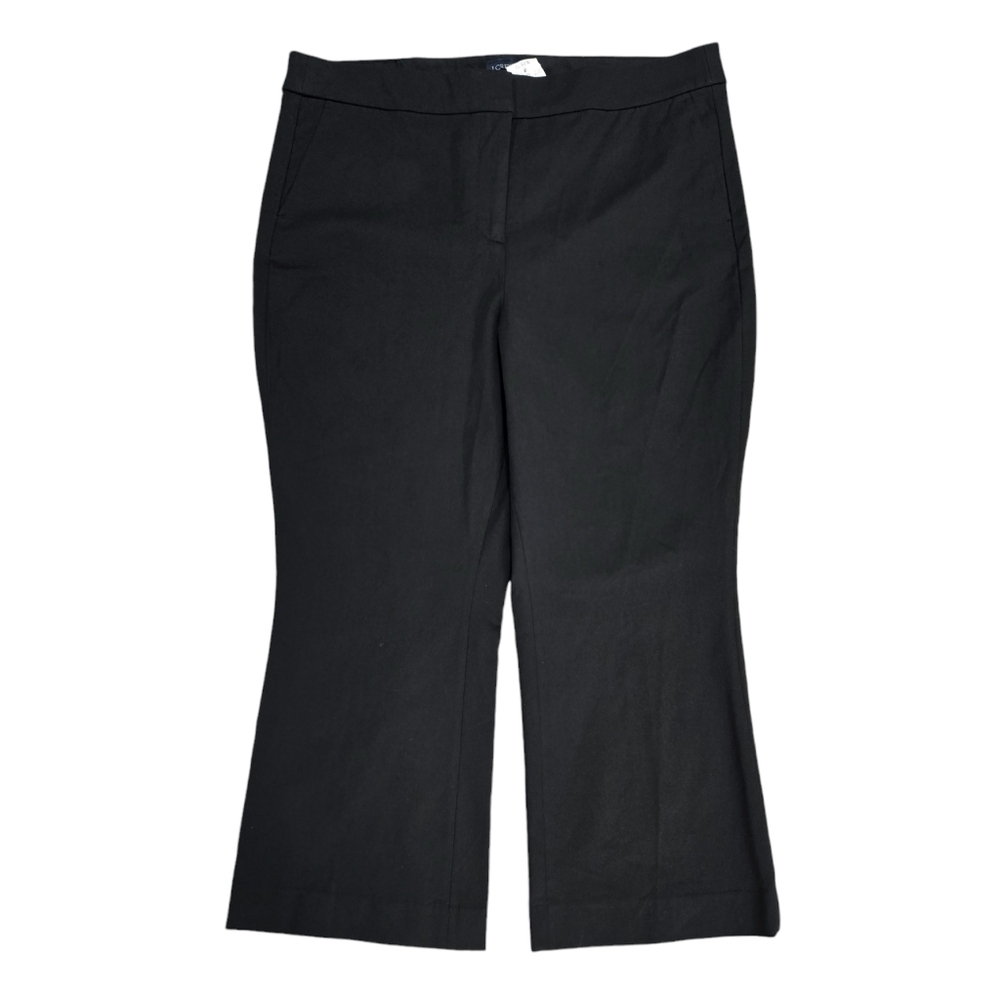 J. Crew NWT Kelsey Flare Pant Black Pockets Cropped Career Preppy